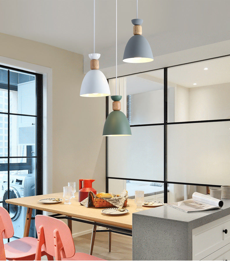 Nordic Restaurant Pendant Light Three-Head Bar Dining Room Table Lamp Creative Personality Bedroom Lamp Modern Minimalist Lighting Fixture