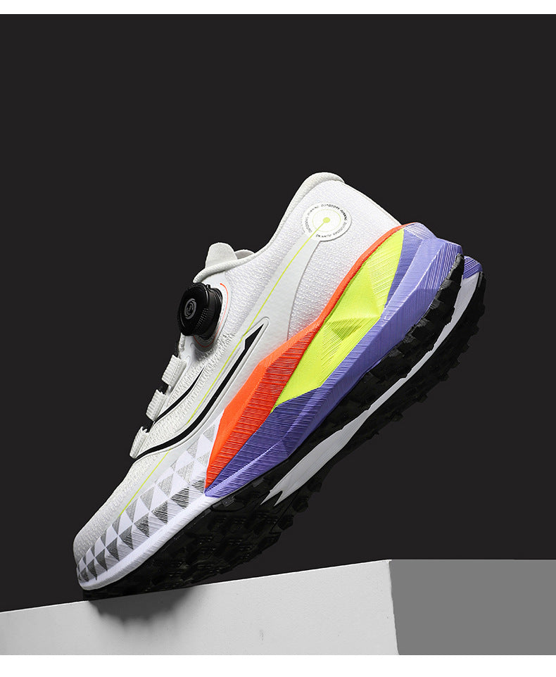 Full Palm Carbon Plate Sports Running Shoes Double Layer Popcorn Outdoor Trail Running Shoes Marathon Men's and Women's Shoes