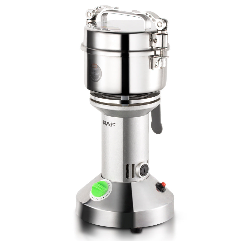 RAF European Standard Household and Commercial Electric Grinder for Dry Grinding Grains, Herbs, and Coffee
