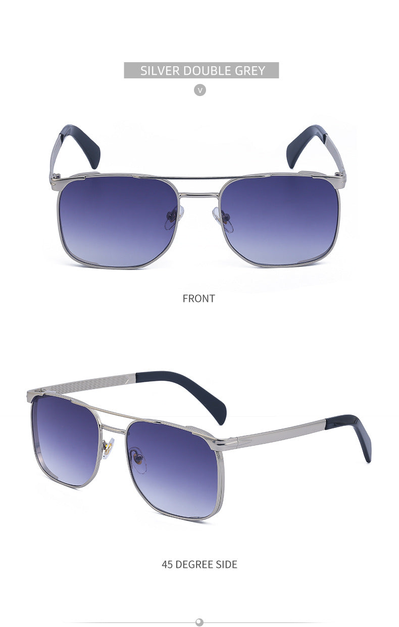 Men's Sunglasses Driving Fashion Internet Celebrity David Same Style Square Frame Sunglasses Men's Trendy Outdoor Hiking Glasses shades