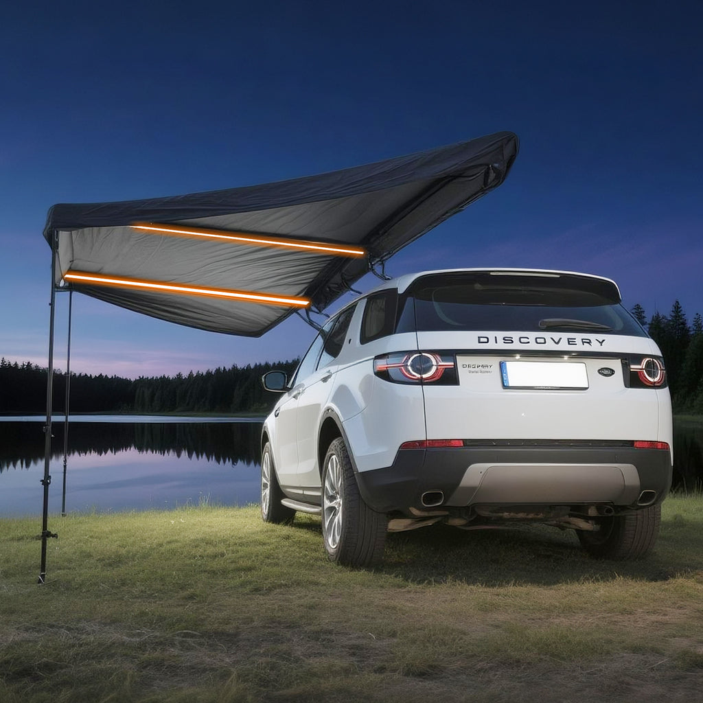 New360Full Lamp Boneless Fan-Shaped Car Side Tent Camping Large Space Outdoor Waterproof Camping Car Tent