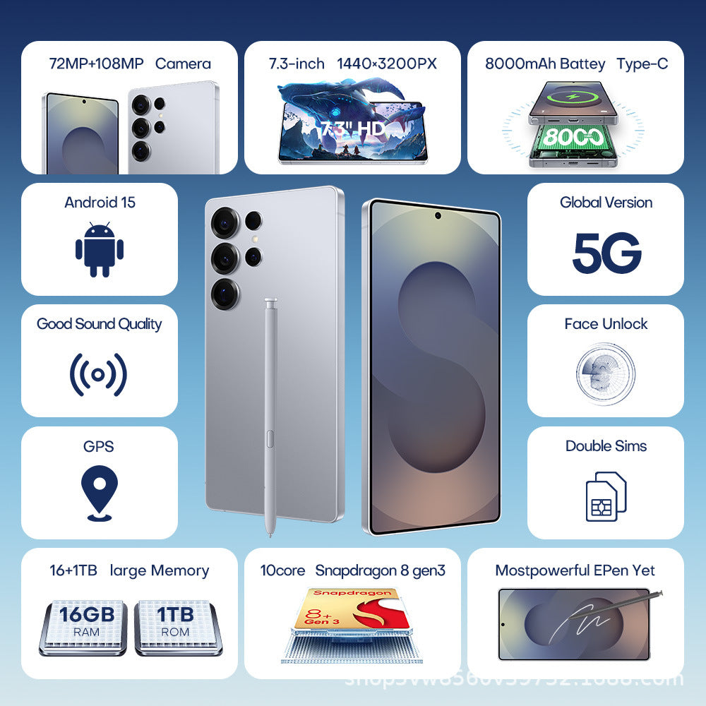 2025Hot Sale S25 Ultra Android7.3inch smartphone16+1T Mobile Phone Source Factory