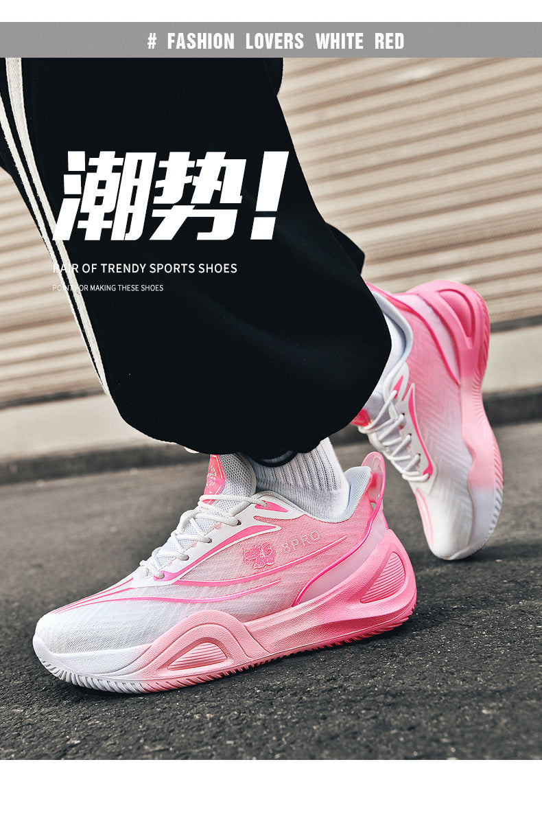 Hot-Selling Youth Mandarin Duck Breathable Basketball Shoes Outdoor Practical Wear-Resistant Non-Slip Couple Style Training Sports Shoes