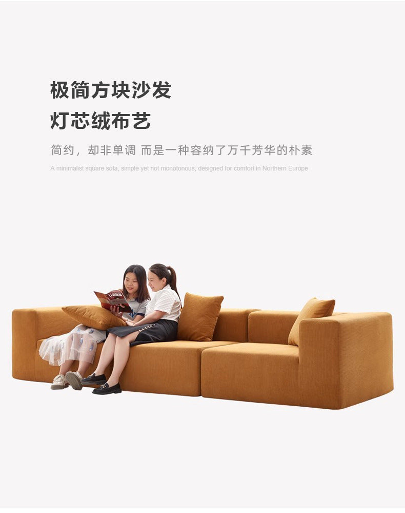 Fully Compressed Sofa Compression Sofa Corduroy Fabric Sofa for Home Living Room Straight Sofa Shipping and tax not included