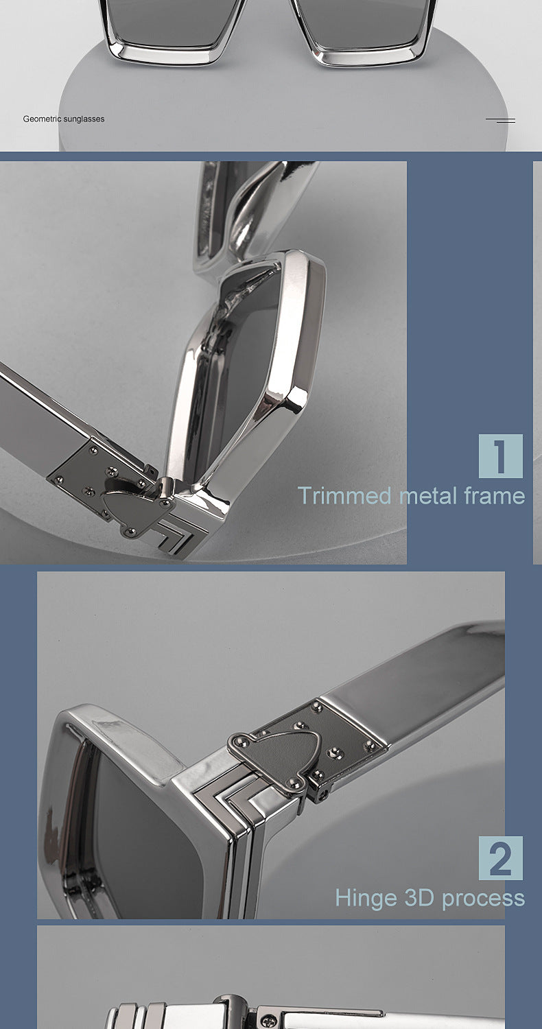 86229Large Frame Sunglasses for Women, European and American Internet Celebrity Style, 0k Fashionable Rich Men's Sunglasses sunglasses