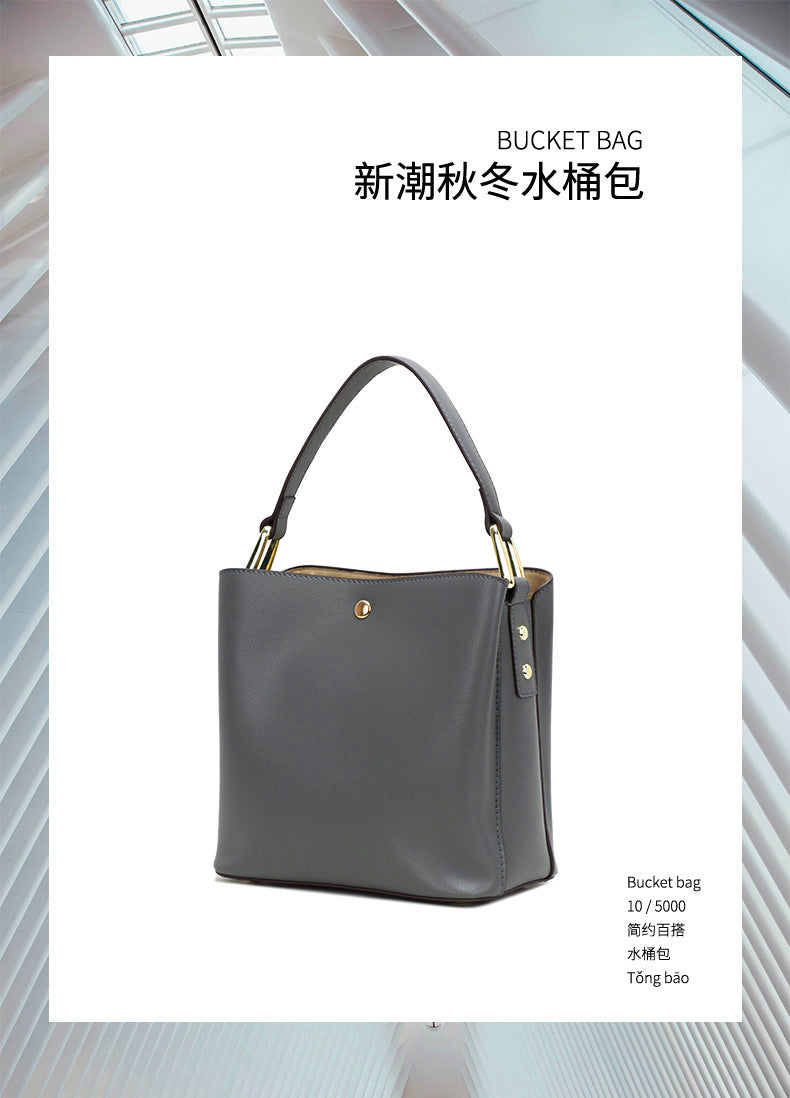 Factory Direct Sale In Stock Spring Autumn Bucket Bag Trendy Fashion Personality Simple Versatile Shoulder Bag Handheld Crossbody Women's Bag