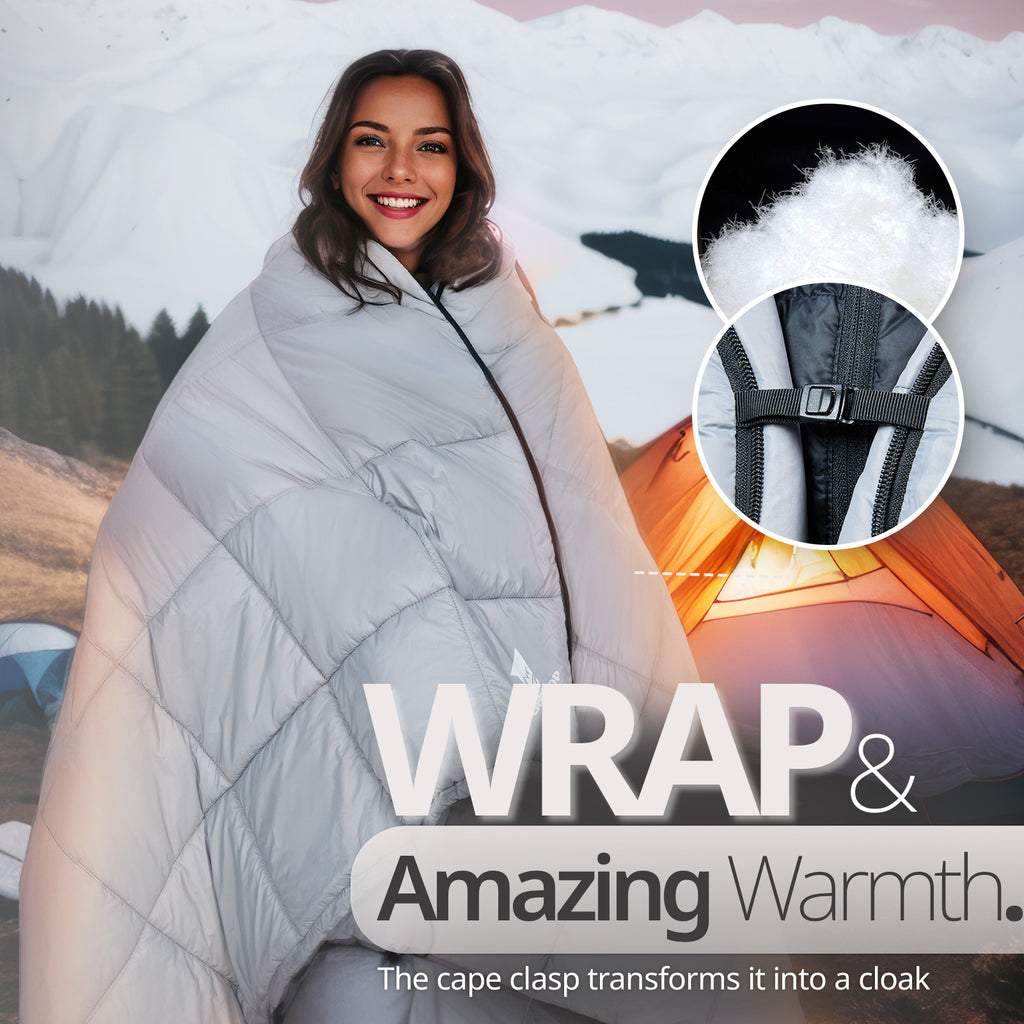 Adult Camping Sleeping Bag Blanket Winter Camping Travel Down Quilt Home Ultra-light Nap Warm Blanket
