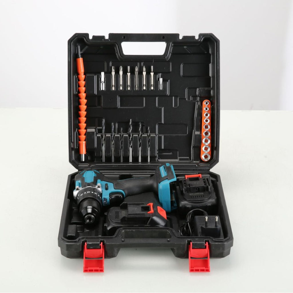 Manufacturer In-Stock Multi-Function Set Electric Drill Box Dual-Speed Impact Lithium Electric Drill Household Electric Screwdriver