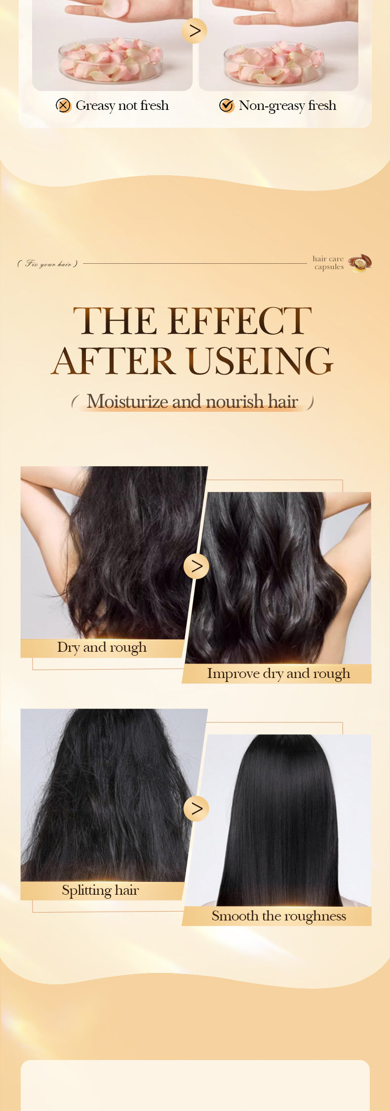 Full English Nut Oil Hair Care Capsules SADOER Improve Frizz Essential Oil Capsule Conditioner  Wholesale