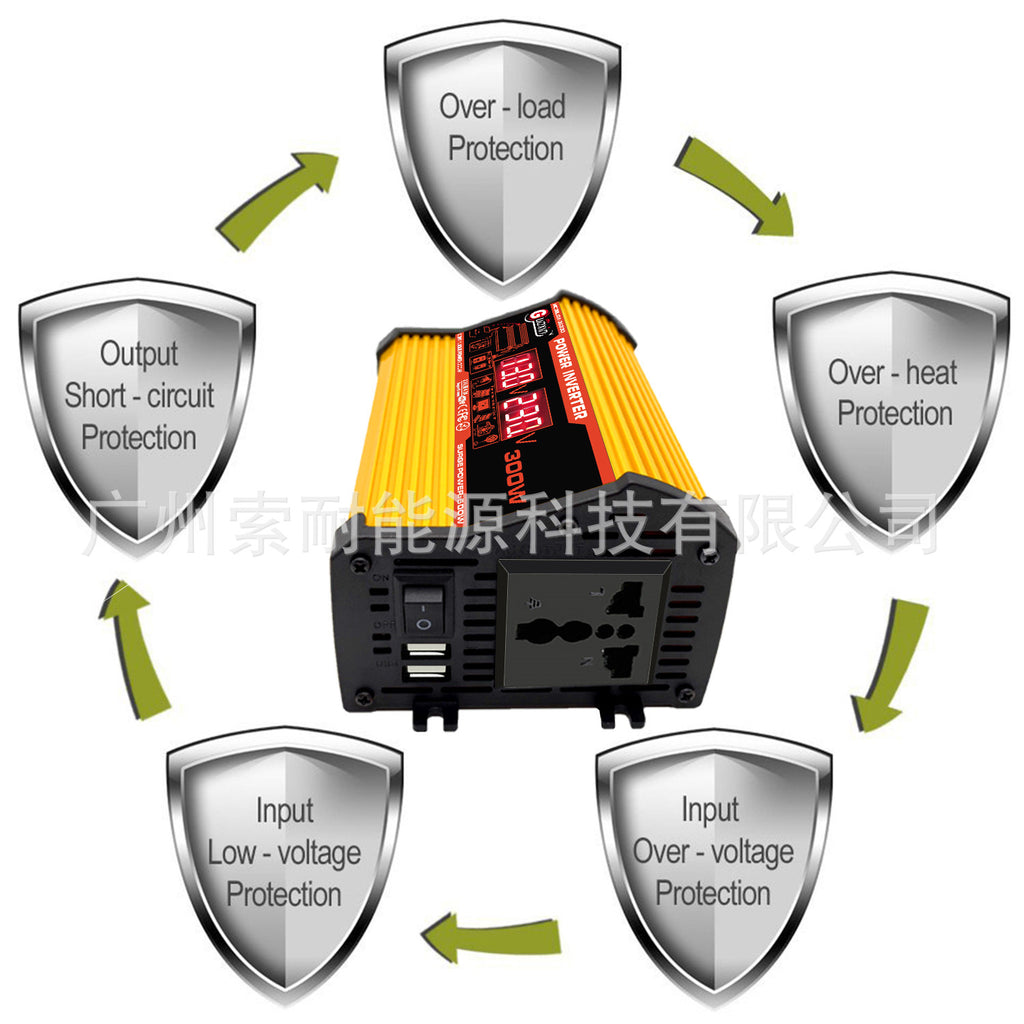 Factory undertakes customization ID Custom Design and Production Processed Bestselling Car Inverter12V Turn110V220V