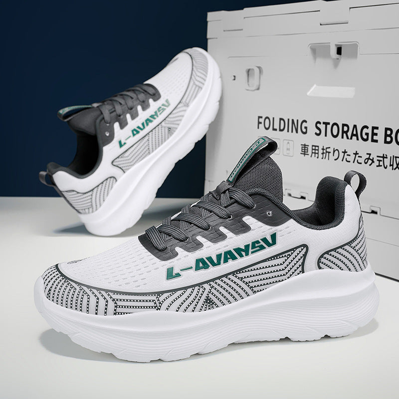 Autumn Breathable Casual Versatile Sports Shoes for Teenagers, Ultra-light Shock-absorbing Dad Trendy Shoes, Travel Hiking Shoes with Cushioning