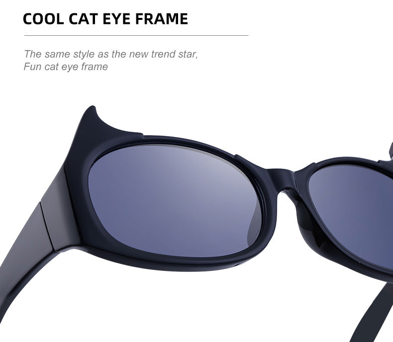 Personality Y2K Cat Eye Sunglasses Women's European and American New Trendy ins Street Style Sunglasses for Men Wholesale