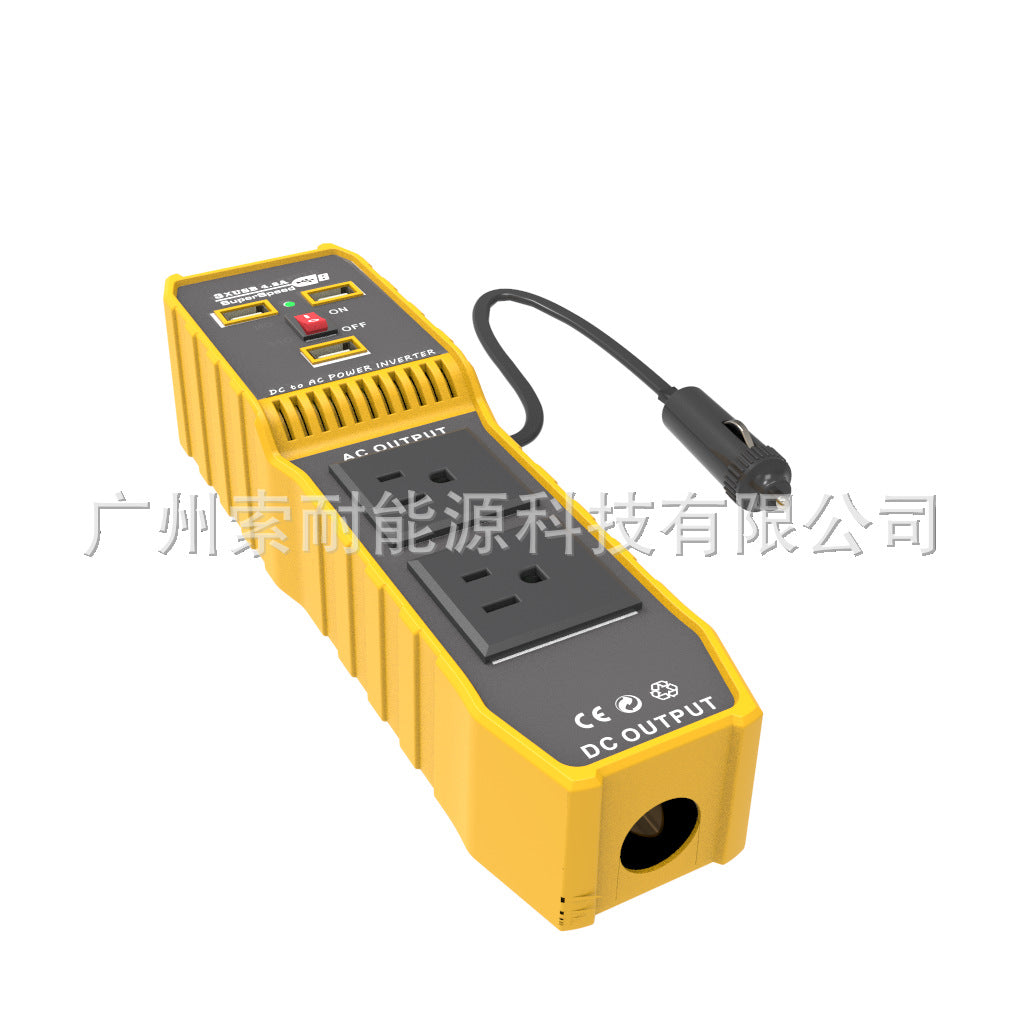 Vehicle Inverter200W 12V Turn110V220V 3 USB 2Socket12V Car Inverter