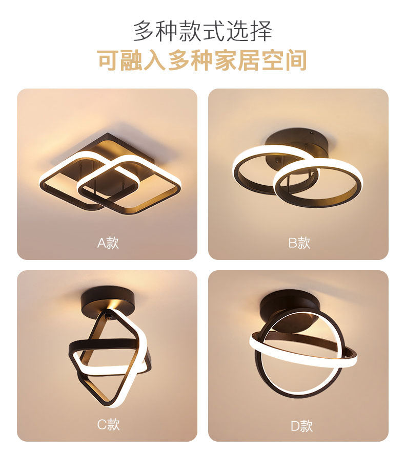 过道灯 入口走廊灯 铁艺楼梯灯 衣帽间LED吸顶灯 阳台灯 中山照明灯具