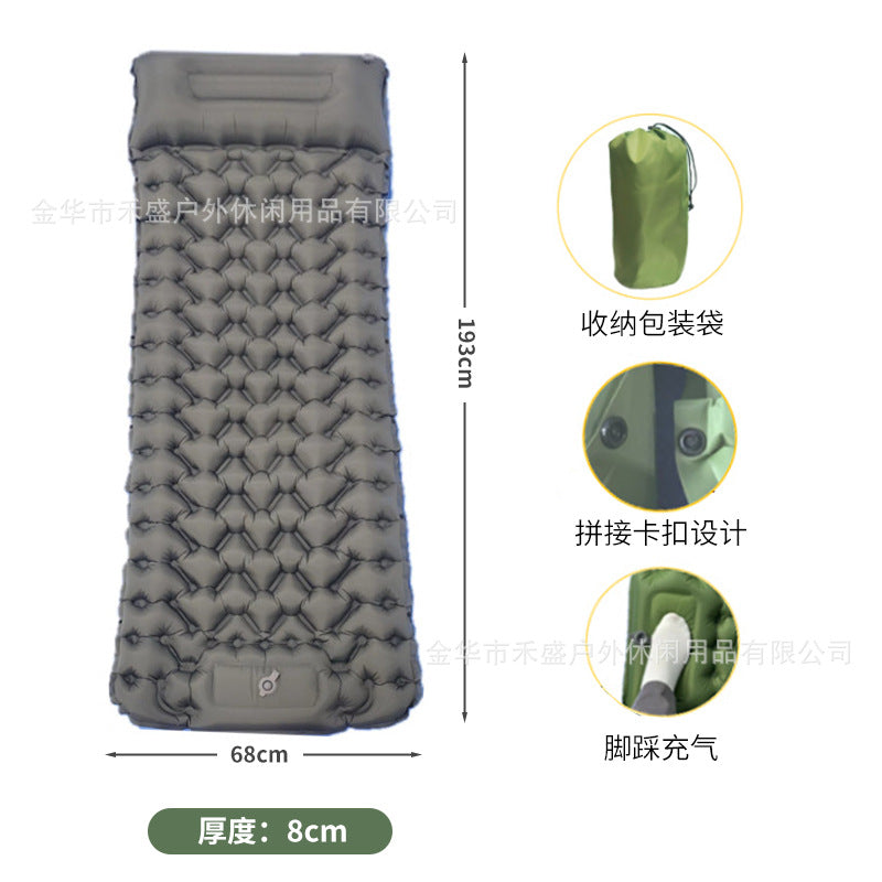 Inflatable Mattress Outdoor Lightweight Camping Moisture-Proof Travel Car Nap Tent Camping Automatic Inflatable Mat
