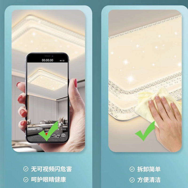 2025New led Ceiling Lamp Living Room Large Lamp Fashion Lighting Simple Modern Light Luxury Imitation Crystal Bedroom Lamp