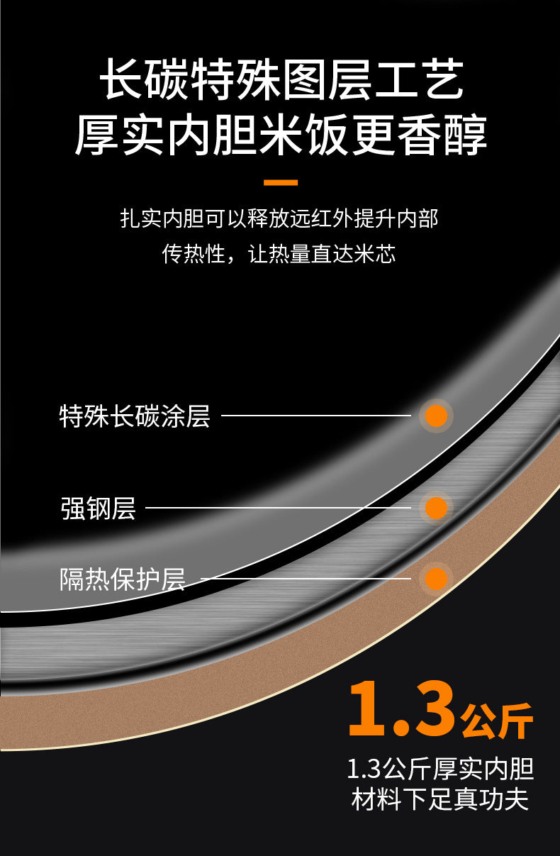 厂家直销大容量5升6升蒸煮一体式液晶显示屏压力锅电饭煲压力锅