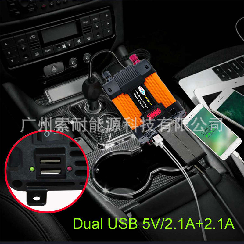 Vehicle Inverter300W/500W 12V Turn110V 220V inverter Battery Level Indicator