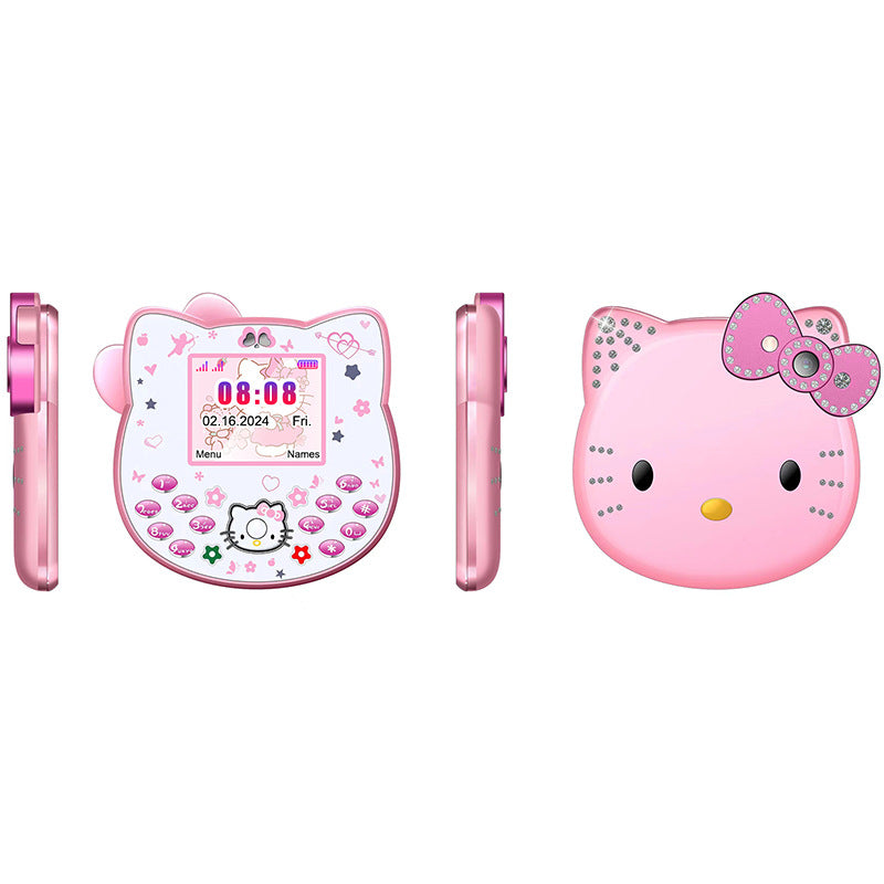 i168Mini Button Straight New Model Mini Hellokitty Small Phone Hot Sale Cartoon Cute