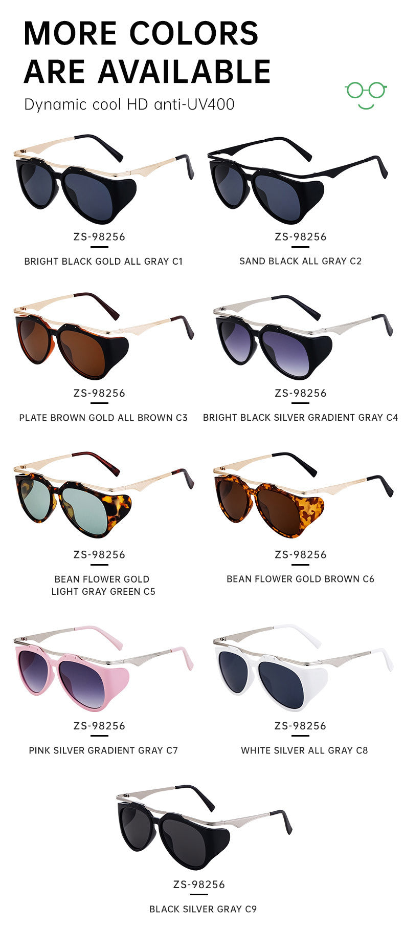 Europe and America INS Fashionable Sunglasses for Women, Irregular Cat Eye Sunglasses, Trendy Full Frame Sun Protection Glasses sunglasses