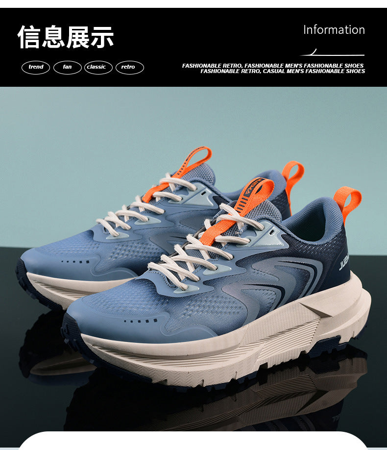 Men's Shoes New2025Mesh Breathable Running Shoes Anti-Slip Shock Absorption Lightweight Soft Sole Sports Shoes Manufacturer Wholesale