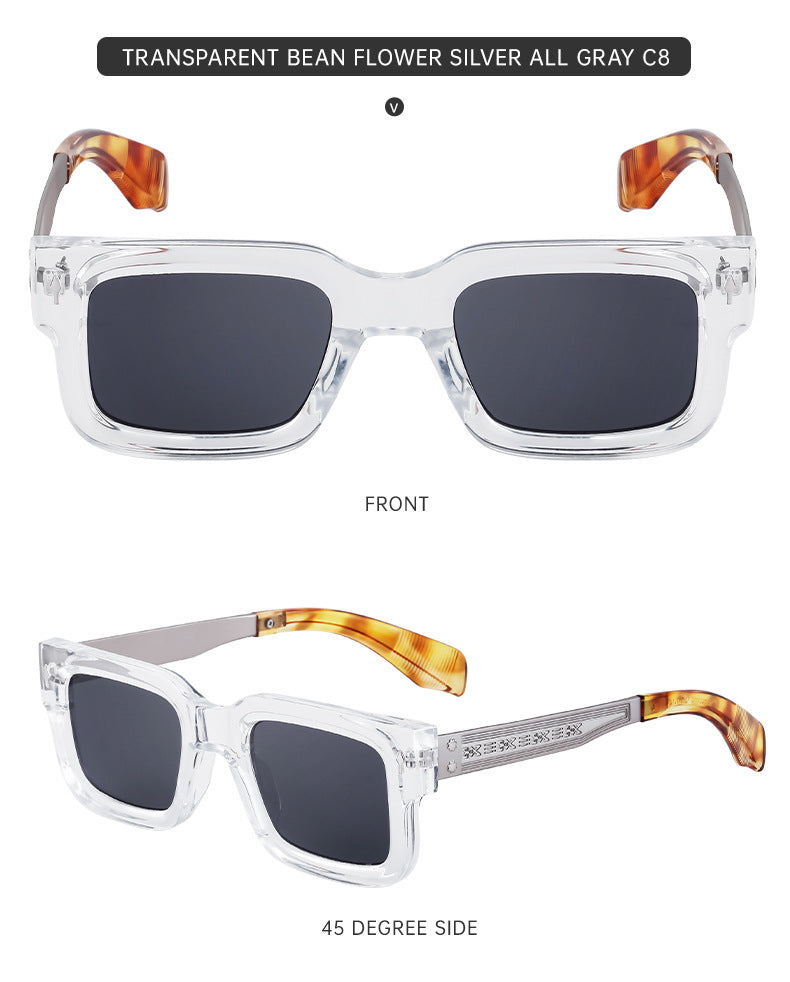 Retro Small Square Frame Men's Sunglasses Personality Street Style Sunglasses High-end Driving Glasses sunglasses