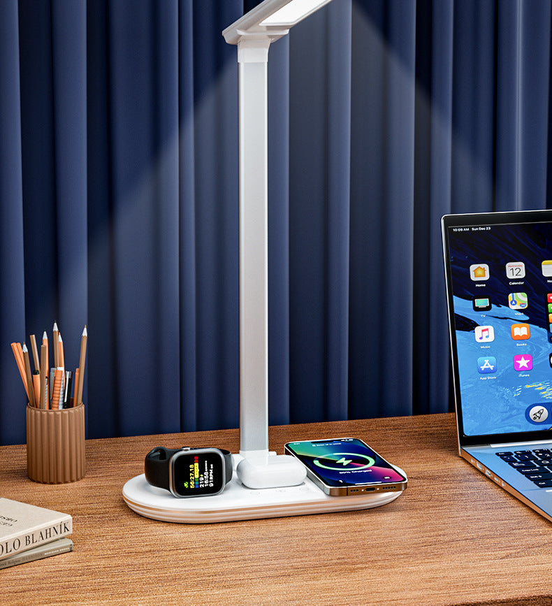 Private Model  Exclusive Eye Protection Desk Lamp10W15W Smart Wireless Charging Learning Special Lamp Gift Wholesale Factory