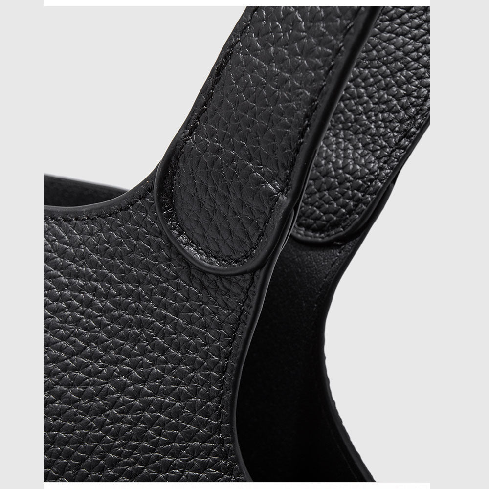 Wind Chime Tote Bag2025New Top Layer Cowhide High-End Large Capacity Niche Design Commuter Shoulder Underarm Bag