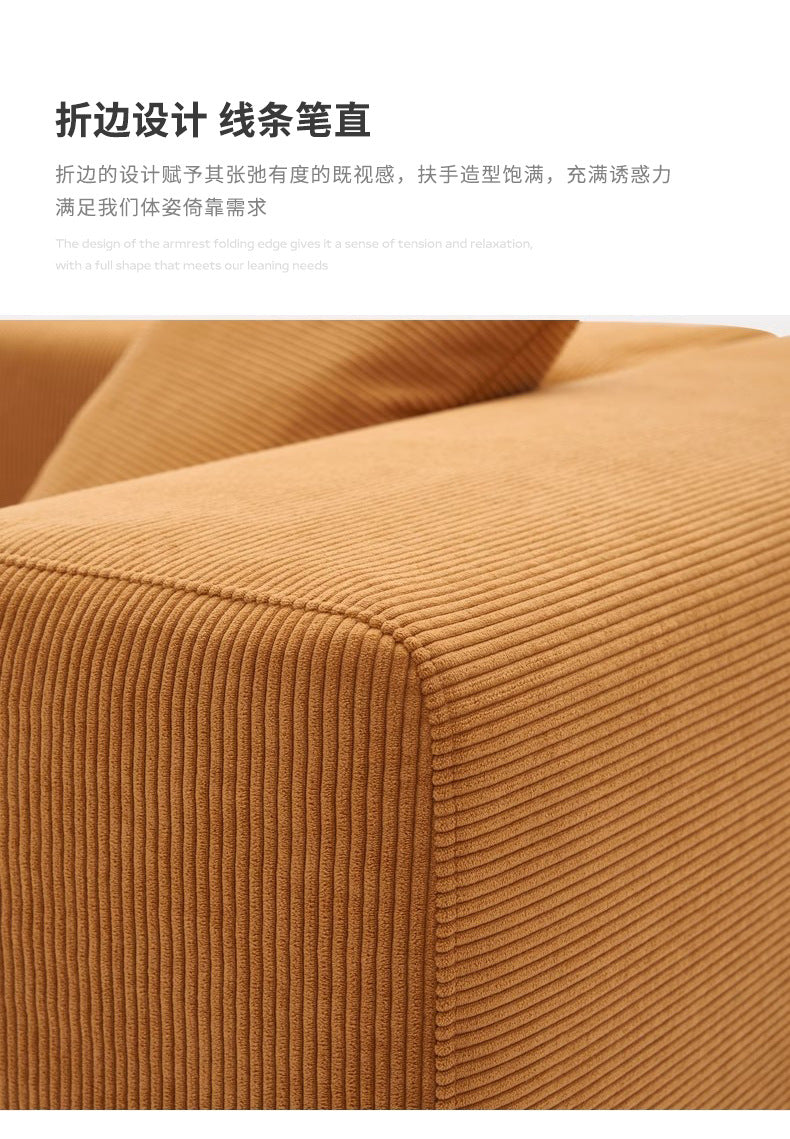Fully Compressed Sofa Compression Sofa Corduroy Fabric Sofa for Home Living Room Straight Sofa Shipping and tax not included