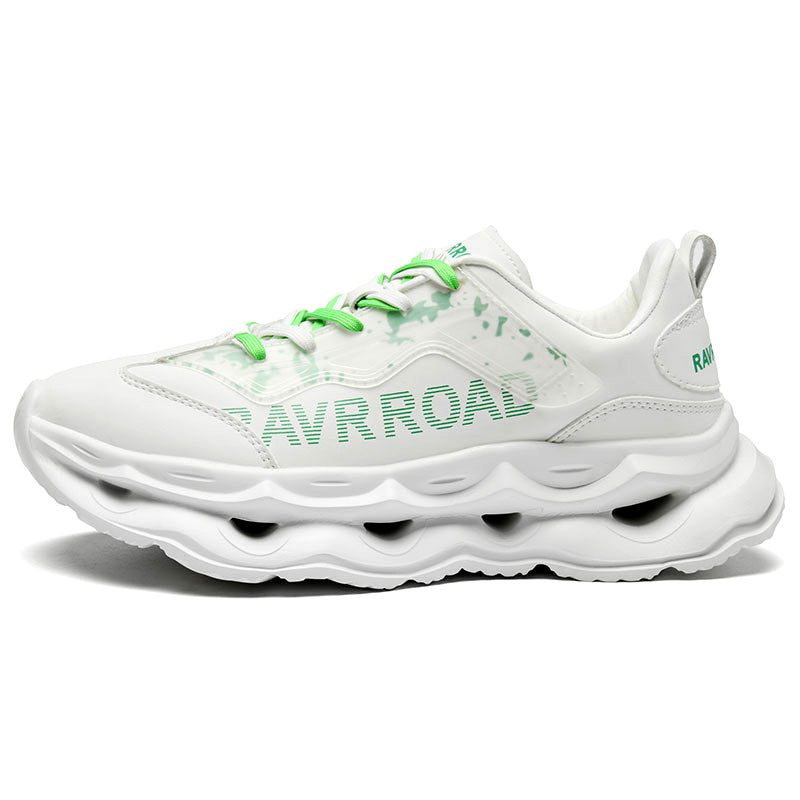 2025New Year's New Rebound Shock Absorption Sports Shoes Men's Fashion Retro Leather Dad Shoes Comfortable Wear-Resistant Running Shoes