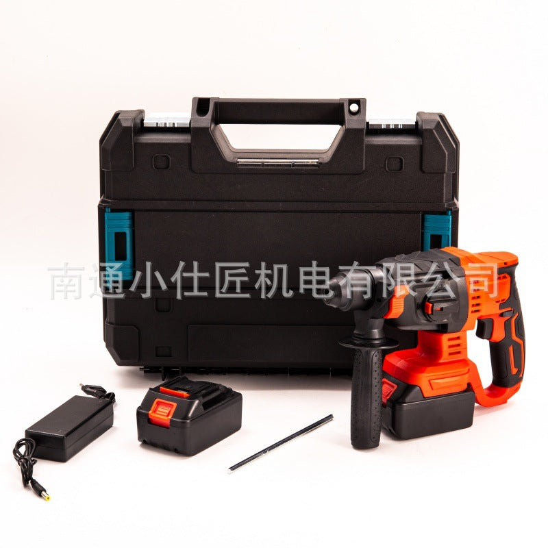 Cross-Border Brushless Electric Hammer Rechargeable Lithium Battery Tool Three-in-One Concrete Drilling High-Power Grooving Drilling Impact Drill