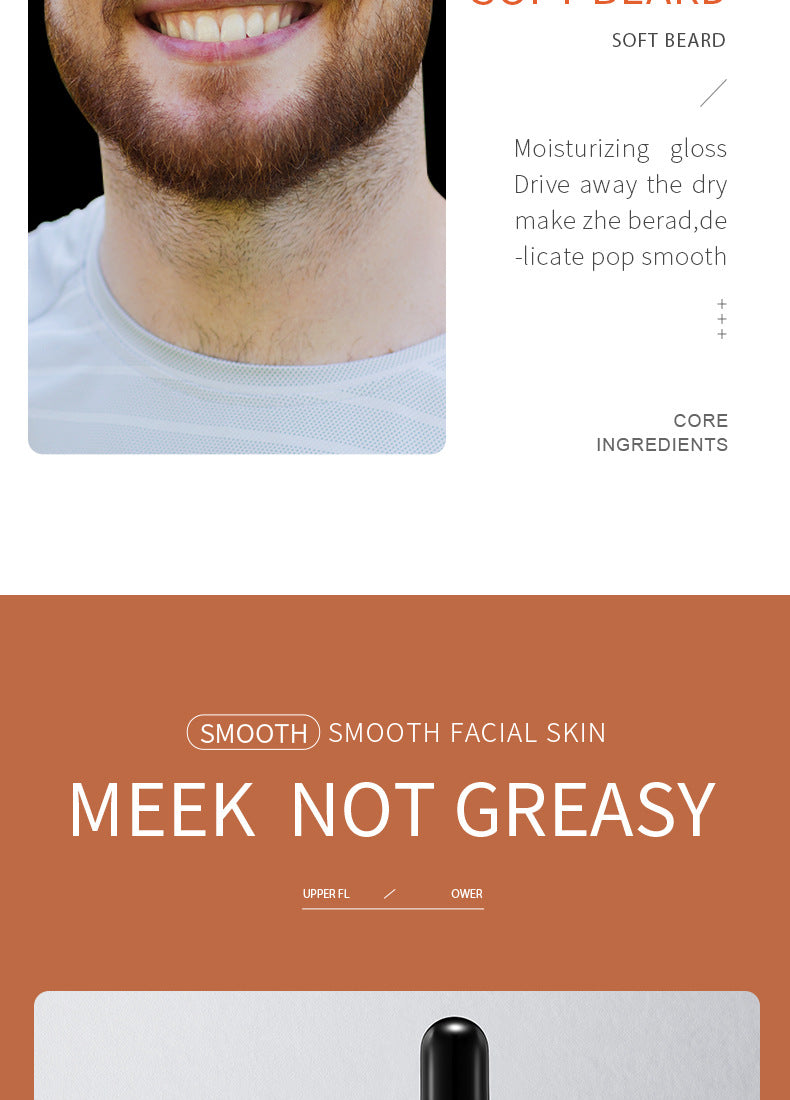 Full English Beard Care Serum SADOER Men's Beard Care Solution30ml  Foreign Trade Wholesale