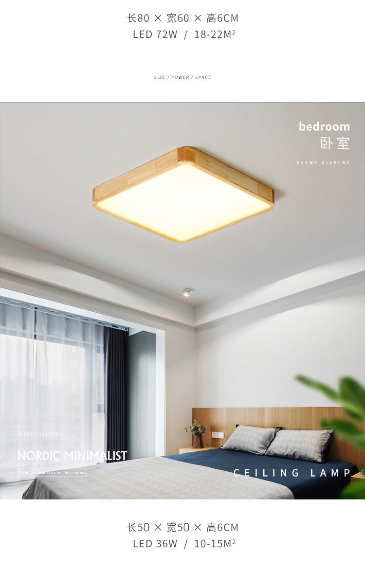 Log led Ceiling Lamp Living Room Balcony Tatami Wabi-Sabi Style Japanese Style Wood Art Corridor Nordic round bedroom