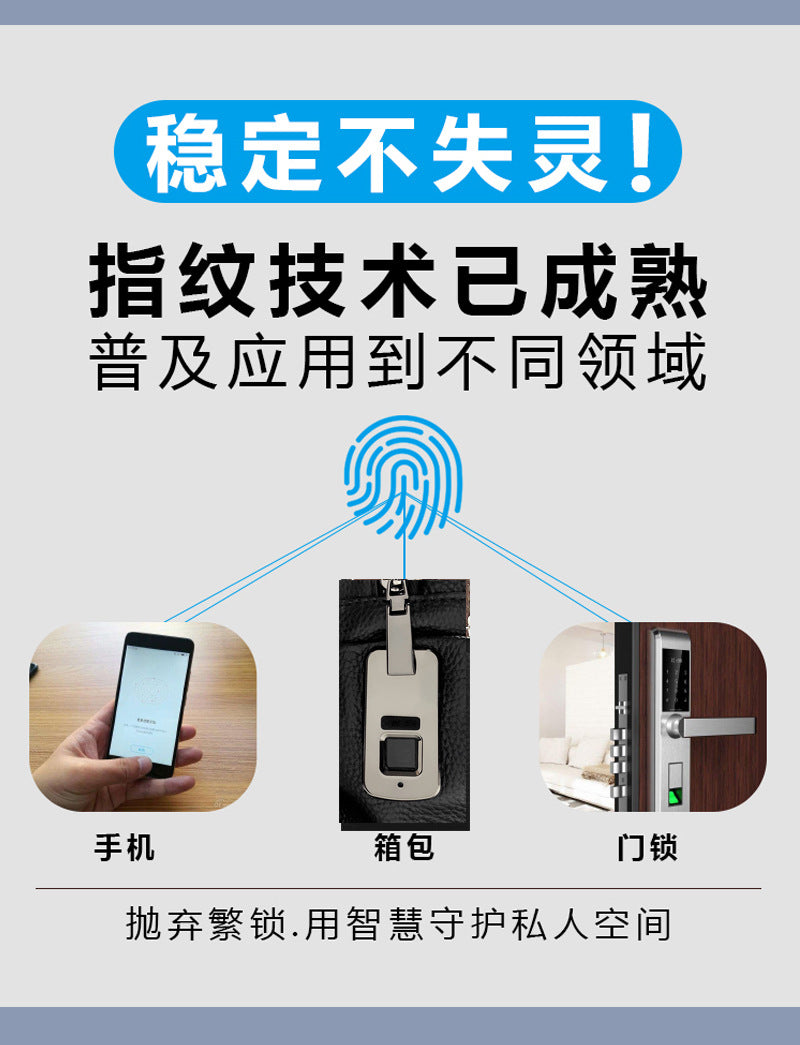 Anti-theft Backpack for Women Genuine Leather Travel Backpack with Fingerprint Unlock Versatile Casual Large Capacity Shoulder Bag