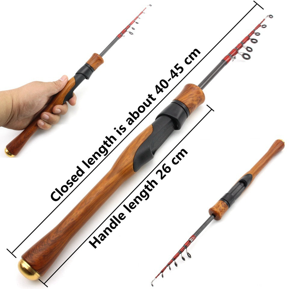A Gun Handle Retractable Horse Mouth Rod Retractable Lure Rod ul Adjustable Lure Rod Ultra-light Pocket Fly Fishing Rod
