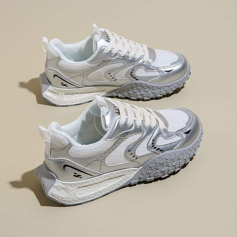 German Training Shoes Women's Shoes2025Spring New Casual Sports Running Shoes Lightweight Forrest Gump Shoes Versatile White Sneakers Mesh Shoes