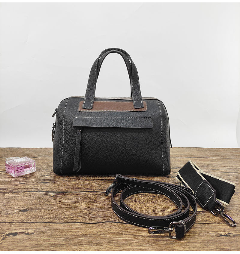 Boston Crossbody Pillow Bag Privacy Protection Fingerprint Unlock Genuine Leather Handbag Commuter Women's Bag Crossbody Bag