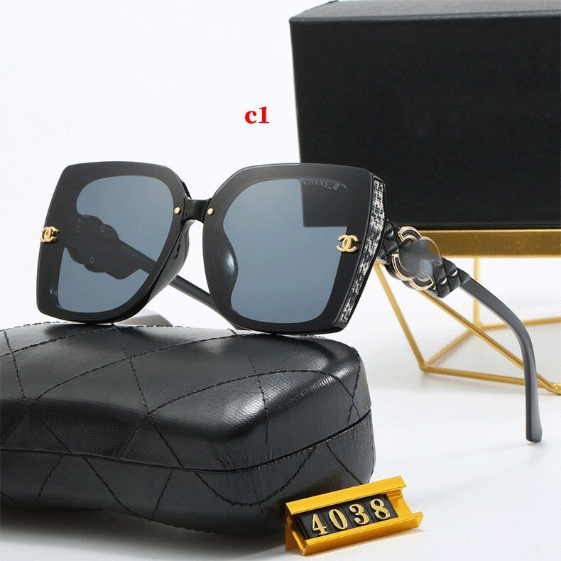 Xiangjia New Large Frame Glasses Fashion Trend Street Style Sunglasses Outdoor Travel UV Protection Sunglasses