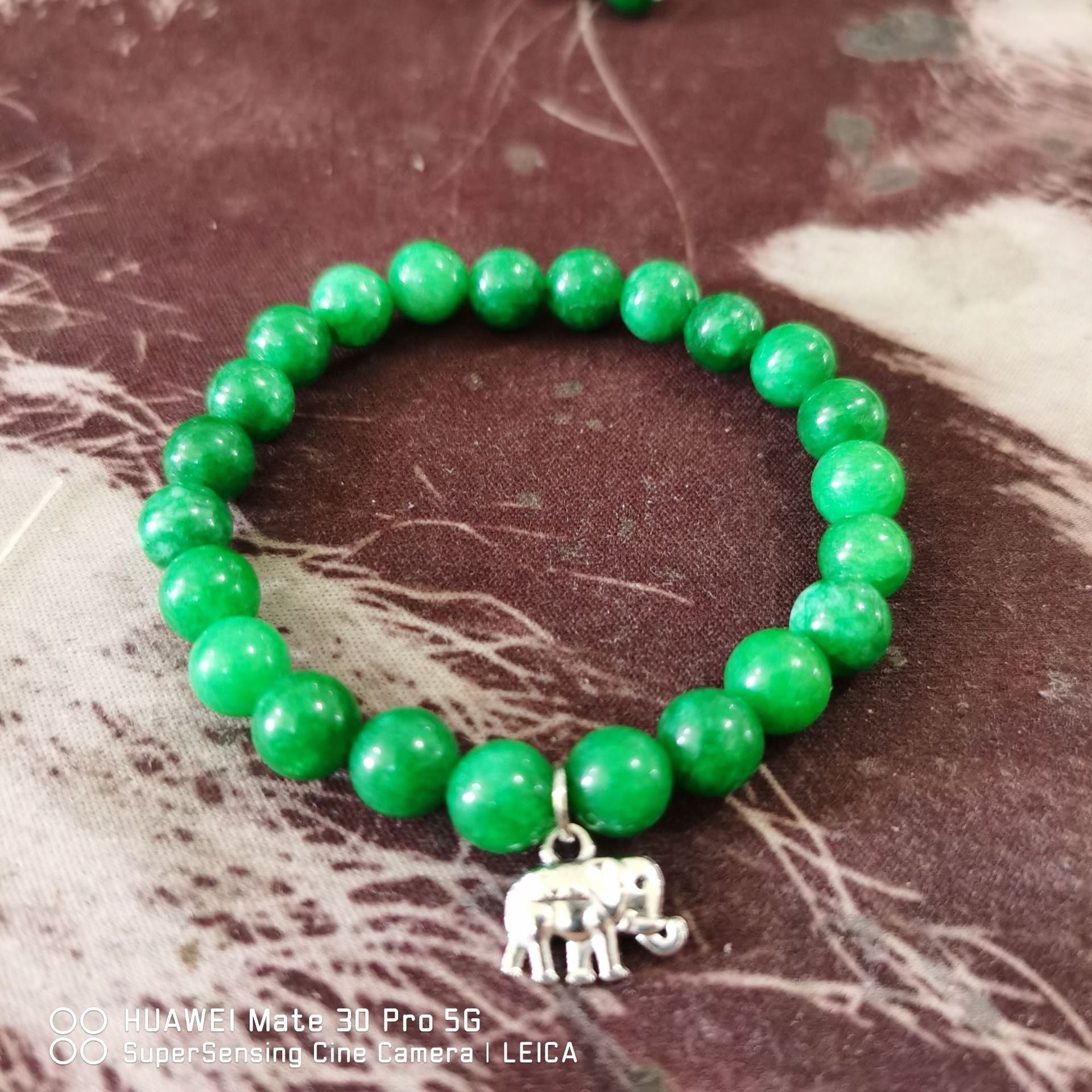 European and American Popular Natural Stone Beaded Bracelet Red Wood Grain Round Bead Stone Bracelet Wholesale