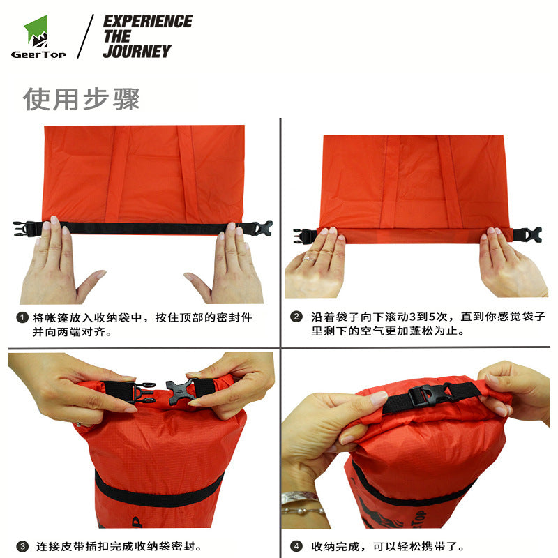 Jituo Tent Polyester Round Bottom Drawstring Storage Bag Thickened Waterproof Portable Outdoor Camping Tent Storage Bag
