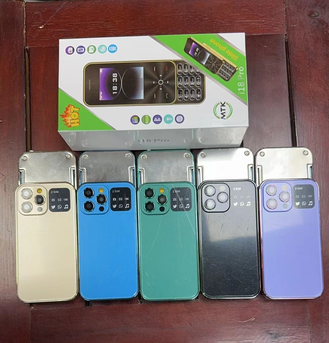 Slide Function Phone Flip Cover Elderly Button Phone Pocket Female Foreign Backup Phone