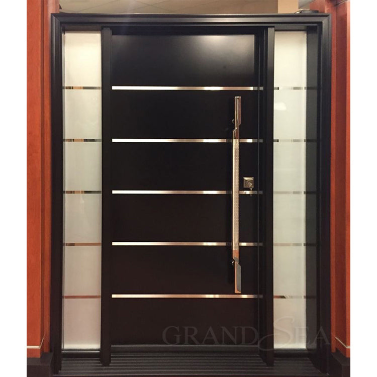 Modern Style Interior Stainless Steel Door Double Swing Open High Security Steel Door