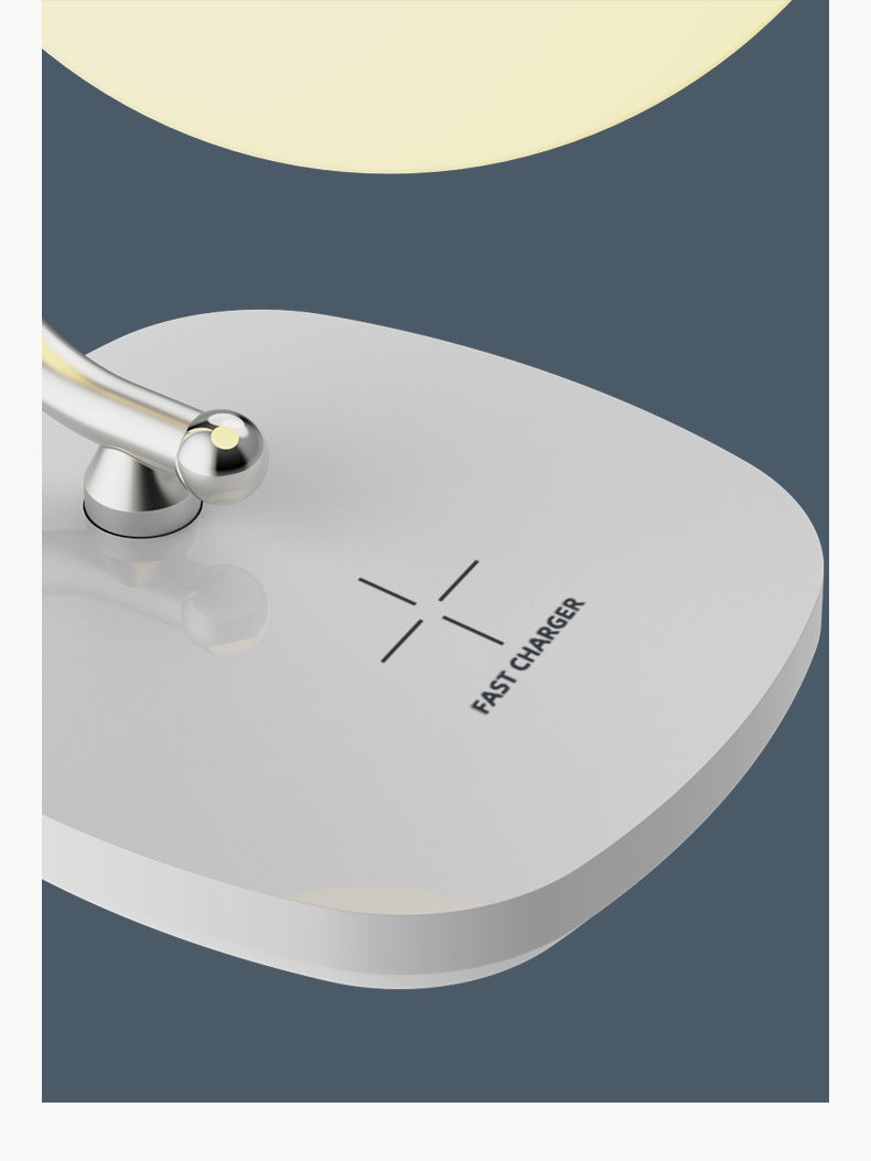 Creative Desk Lamp led Study Student Desk Lamp Wireless Charging Reading Desk Lamp Color Adjustment Moon Lamp Amazon Bestseller