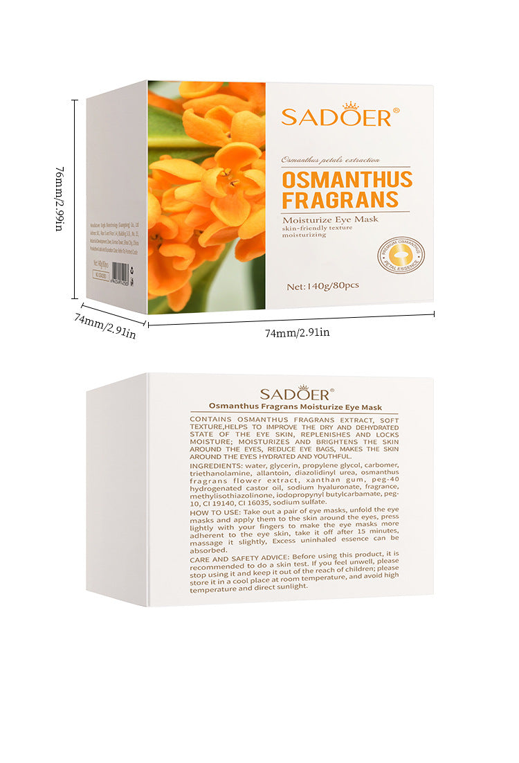 Full English Golden Osmanthus Eye Mask Patch SADOER Moisturizing and Hydrating to Reduce Dark Circles  Foreign Trade Live Wholesale