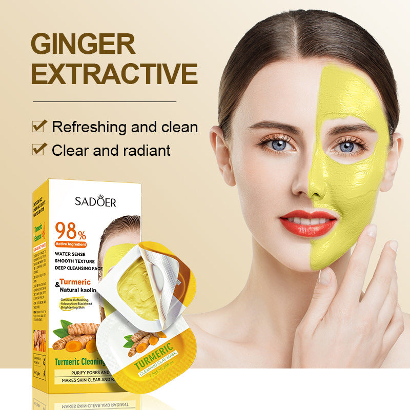 Cleaning Compound Film SADOER Green Tea Turmeric Rose Moisturizing Mask Cross-Border Foreign Trade Wholesale