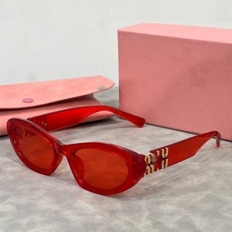 mm New Retro Narrow Frame Cat Eye Women's Small Frame Sunglasses Fashion Cat Eye Sunglasses Trendy Sunglasses Wholesale