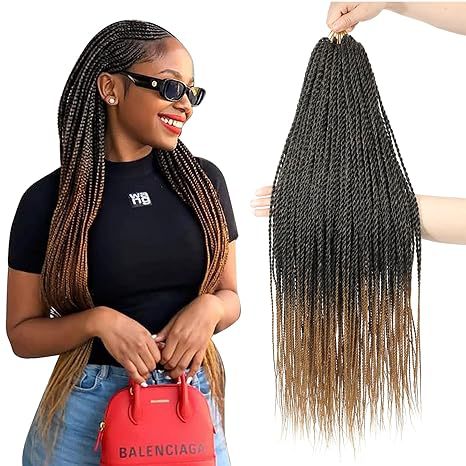 Cross-border Crochet Three-strand Braid Three strand braided synthetic hair extens