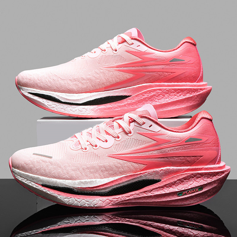 Fashion Four Seasons New Popcorn Carbon Plate Breathable Couple Running Shoes Comfortable Unisex Sports Shoes