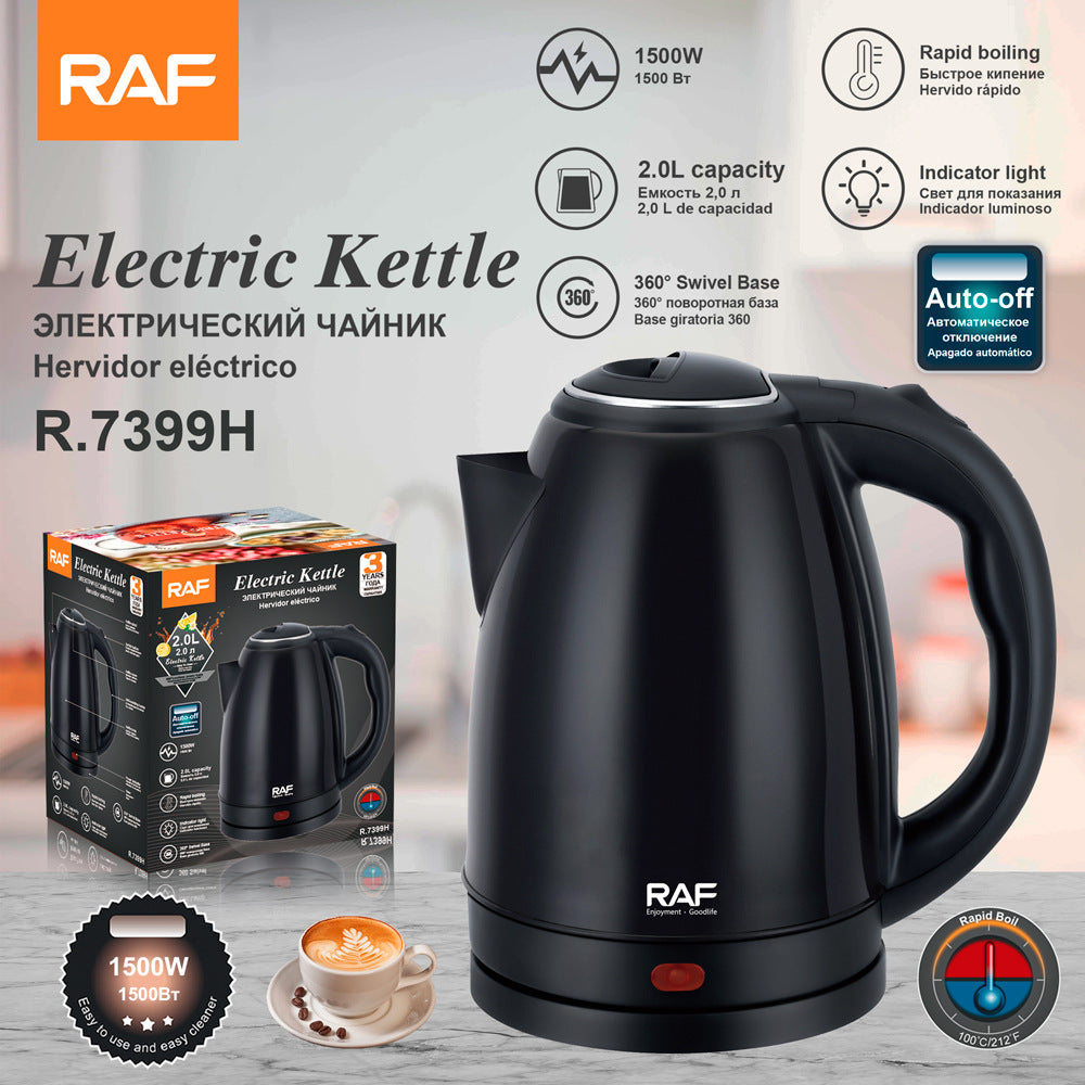 RAF European Standard Double-layer Anti-dry Boiling Kettle for Kitchen2L Health Kettle Fast Electric Kettle R .7399