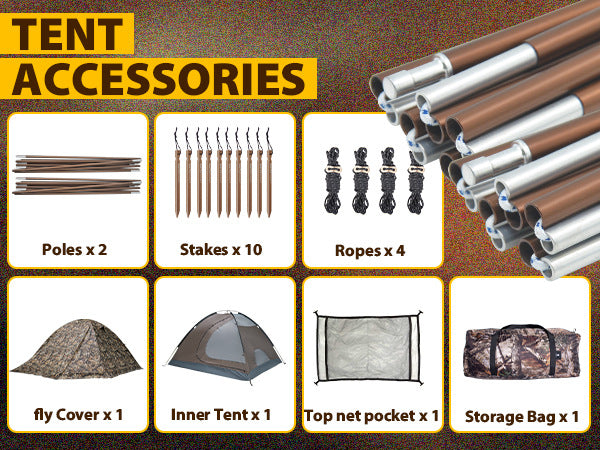 Jituo Camping Tent Canopy3-4Double-layer Winter and Summer Dual-use Tent Portable Four-season Tent Outdoor Rainproof